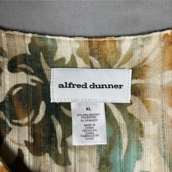 Alfred Dunner Copper Canyon Print Top Blouse-Brown/Green-Women Size XL - Picture 3 of 4